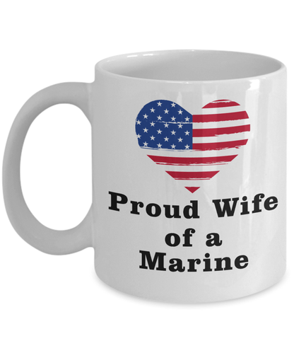 Proud Wife of a Marine Ceramic Coffee Mug