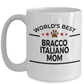Bracco Italiano Dog Lover Gift World's Best Mom Birthday Mother's Day White Ceramic Coffee Mug