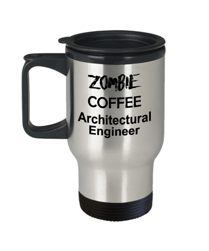 Architectural Engineer Zombie Travel Coffee Mug