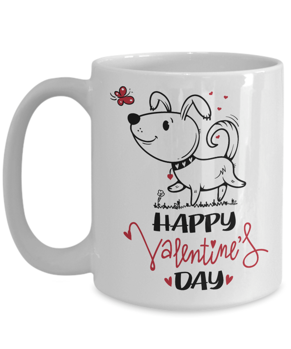 Happy Valentine's Day Cutie Puppy Coffee Mug