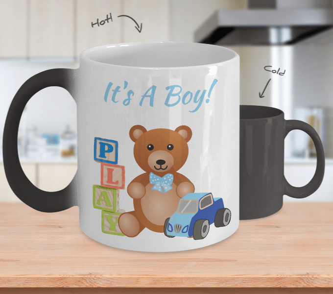 It's A Boy! Baby Gender Reveal Color Changing Ceramic Mug