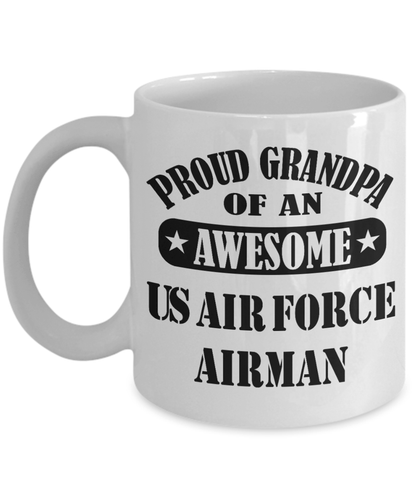 US Air Force Airman Proud Grandpa Coffee Mug