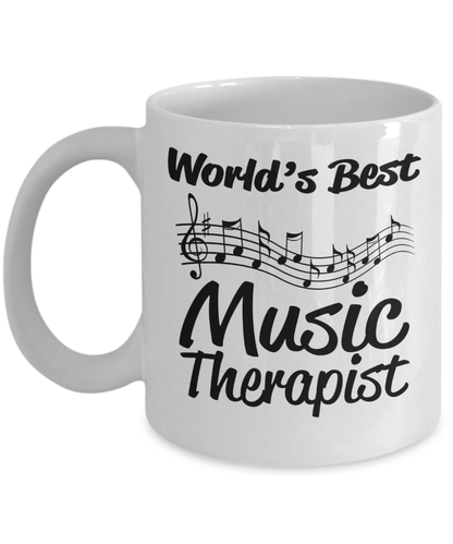 Music Therapist Gift White Ceramic Coffee Mug