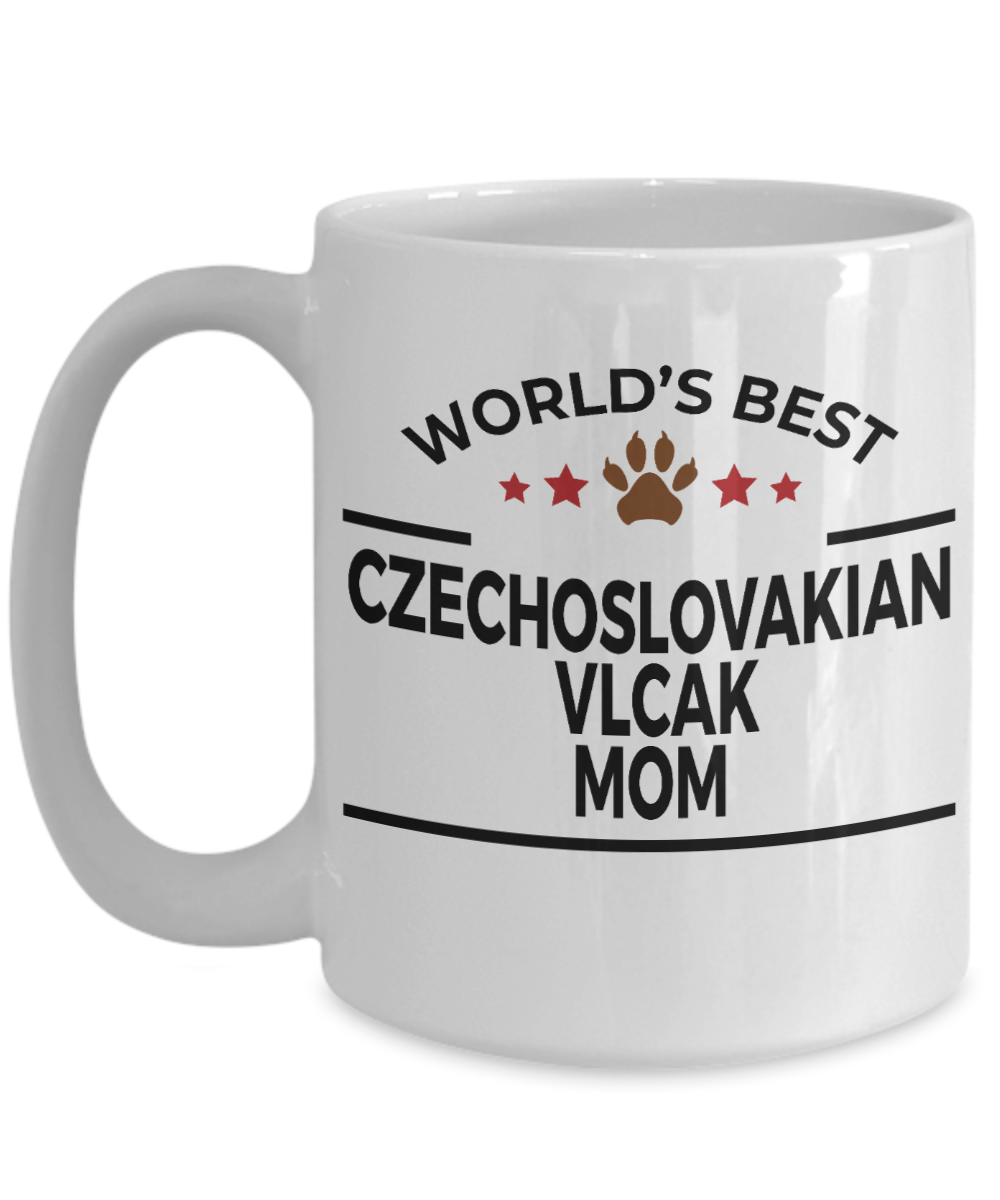 Czechoslovakian Vlcak Dog Lover Gift World's Best Mom Birthday Mother's Day White Ceramic Coffee Mug
