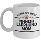 Finnish Lapphund Dog Lover Gift World's Best Mom Birthday Mother's Day White Ceramic Coffee Mug