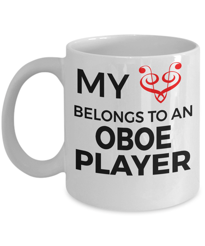 Oboe Player Mug - My Heart Belongs To An Oboe Player