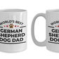 World's Best German Shepherd Dog Mom and Dad Couple Mugs- Set of 2