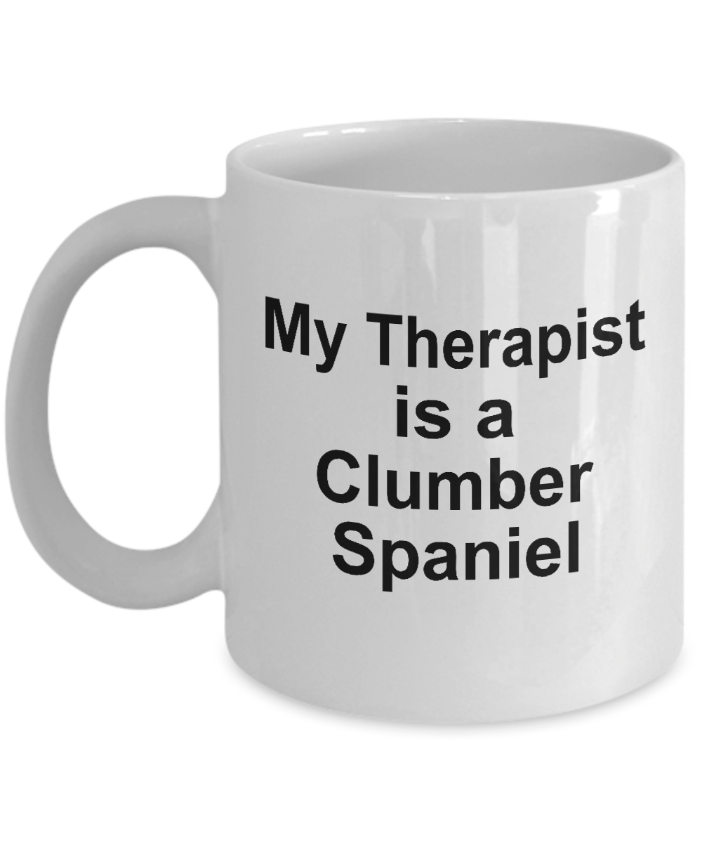 Clumber Spaniel Dog Owner Lover Funny Gift Therapist White Ceramic Coffee Mug