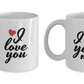I Love You and I Love You More Couples Mug - Set of 2 His and Hers