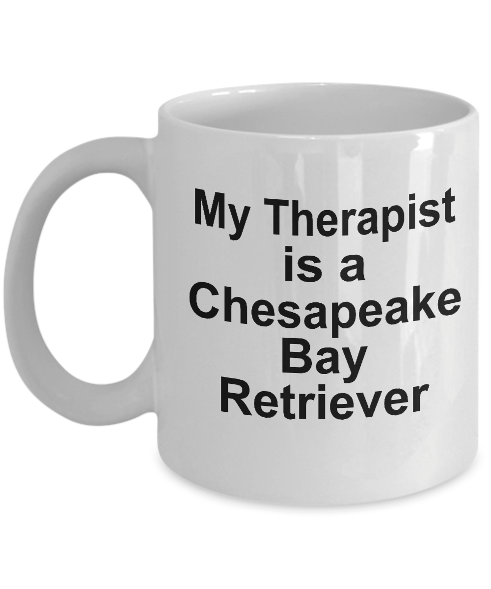 Chesapeake Bay Retriever Dog Owner Lover Funny Gift Therapist White Ceramic Coffee Mug