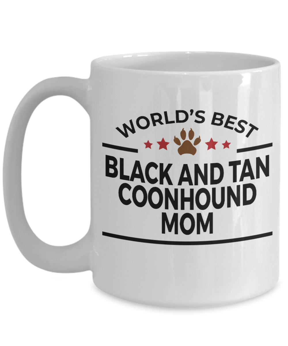 Black and Tan Coonhound Dog Mom Coffee Mug