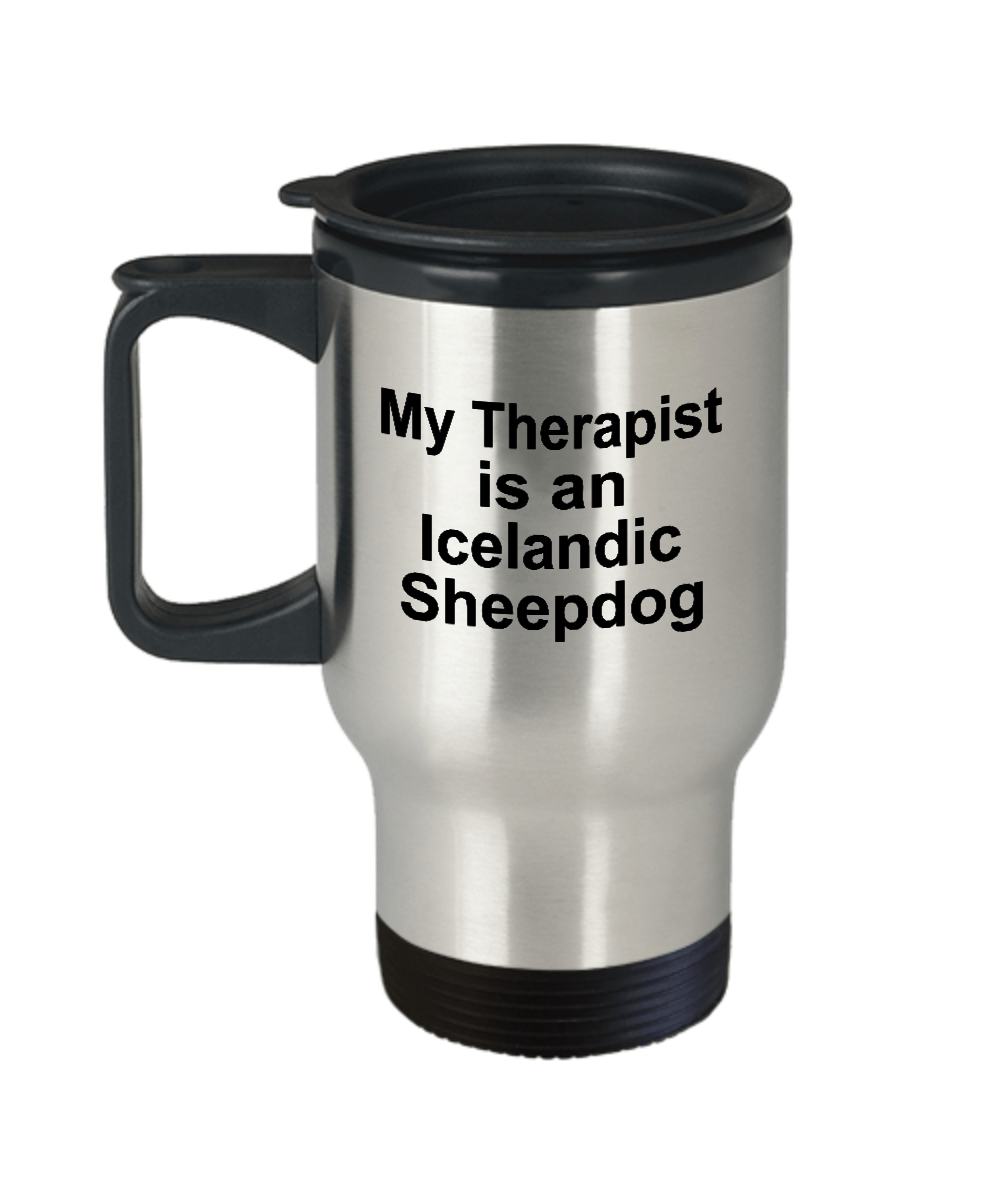 Icelandic Sheepdog Dog Owner Lover Funny Gift Therapist Stainless Steel Insulated Travel Coffee Mug
