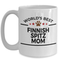Finnish Spitz Dog Lover Gift World's Best Mom Birthday Mother's Day White Ceramic Coffee Mug