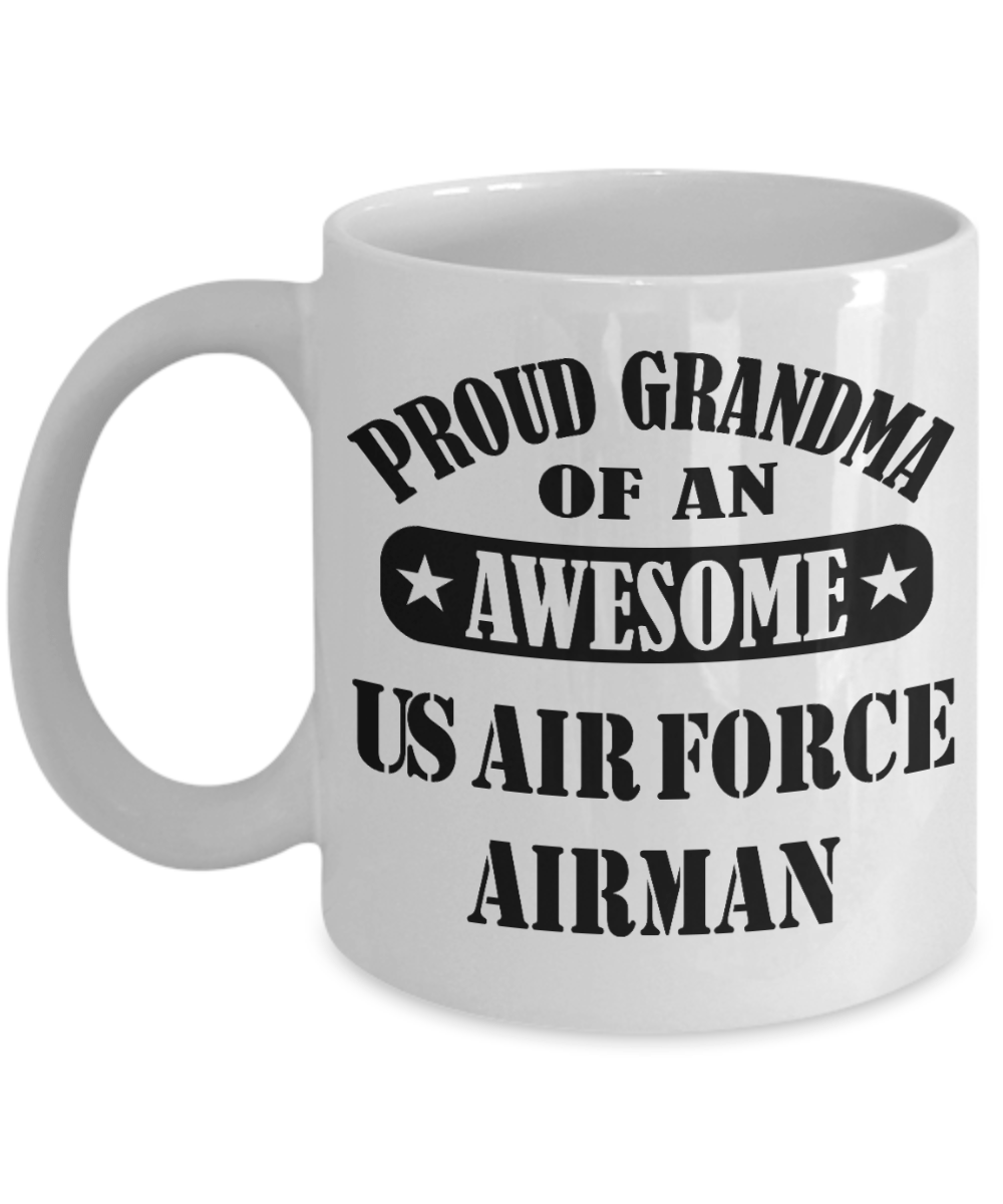 Coffee Mug: Proud Air Force Grandma - 11 or 15 oz Ceramic