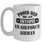 US Air Force Airman Proud Dad Coffee Mug