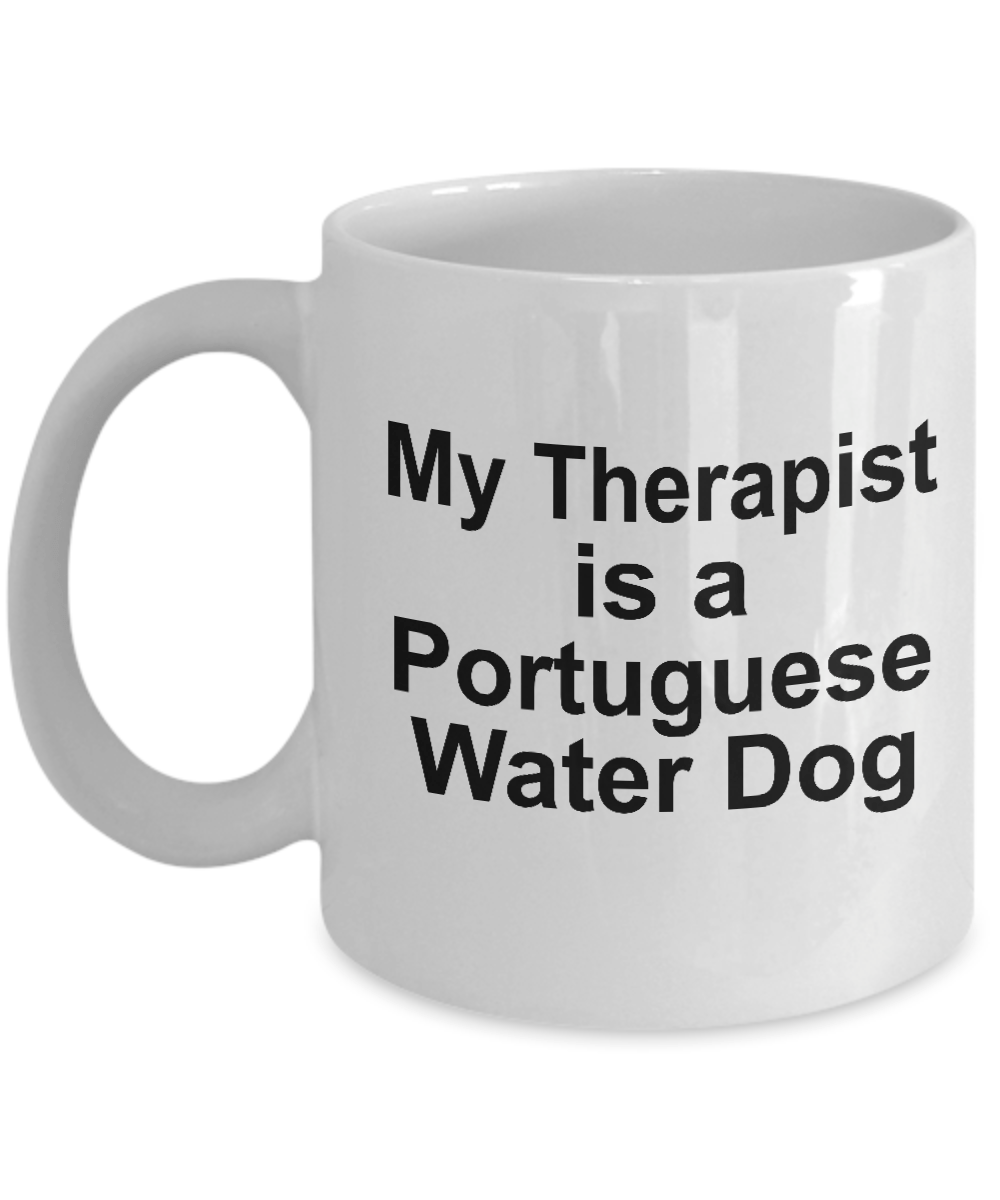 Portuguese Water Dog Dog Owner Lover Funny Gift Therapist White Ceramic Coffee Mug