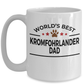 Kromfohrlander Dog Lover Gift World's Best Dad Birthday Father's Day White Ceramic Coffee Mug