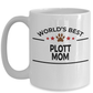 Plott Dog Lover Gift World's Best Mom Birthday Mother's Day White Ceramic Coffee Mug