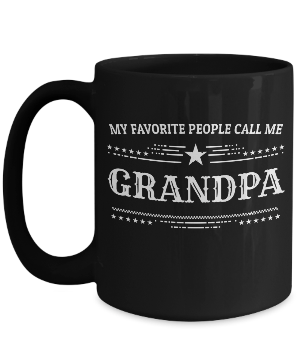 Grandpa Black Coffee Mug - Father's Day Gift