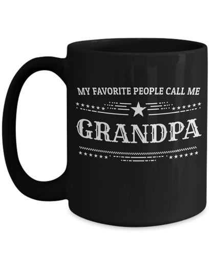 Grandpa Black Coffee Mug - Father's Day Gift