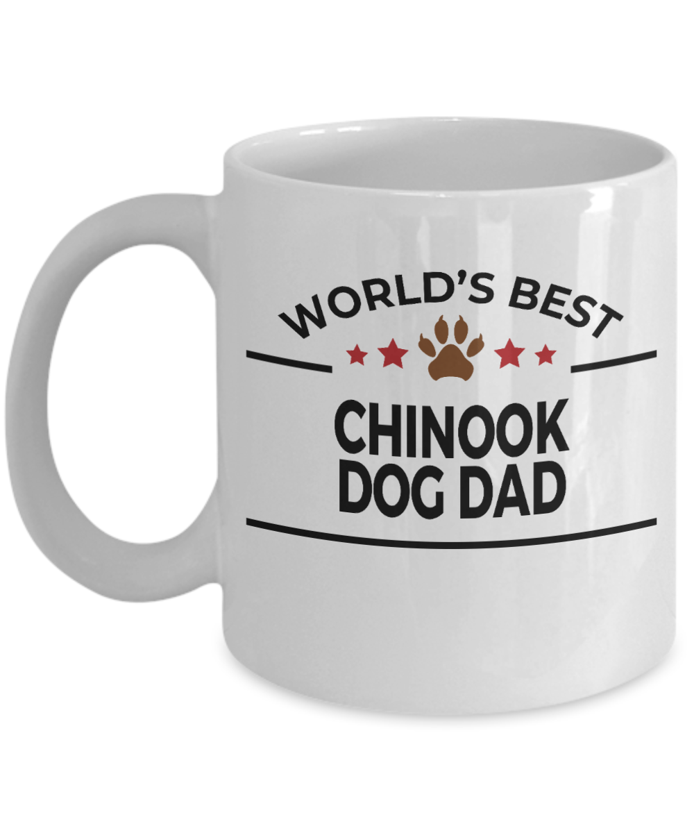 Chinook Dog Lover Gift World's Best Dad Birthday Father's Day White Ceramic Coffee Mug