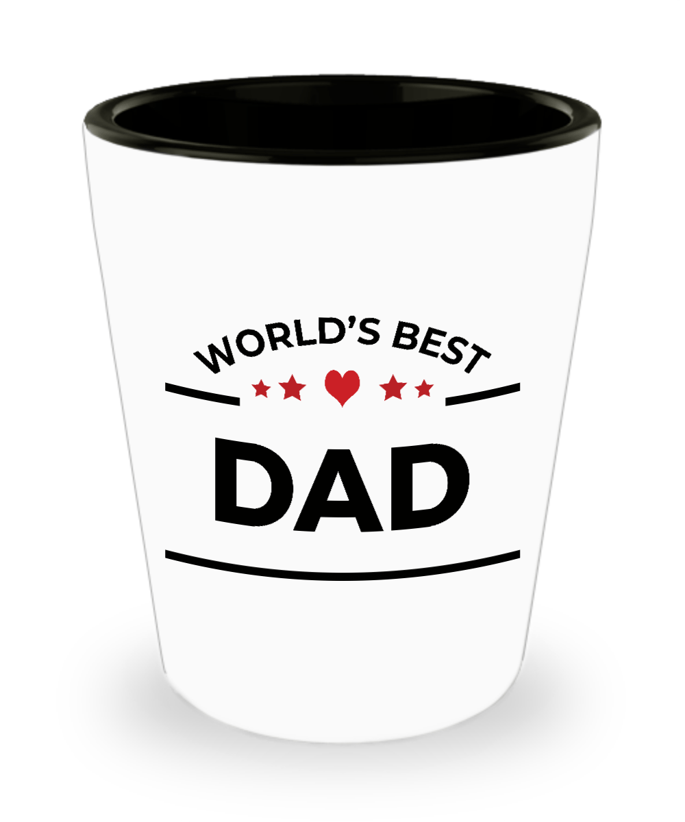 Father's Day Birthday Gift World's Best Dad Ceramic Shotglass