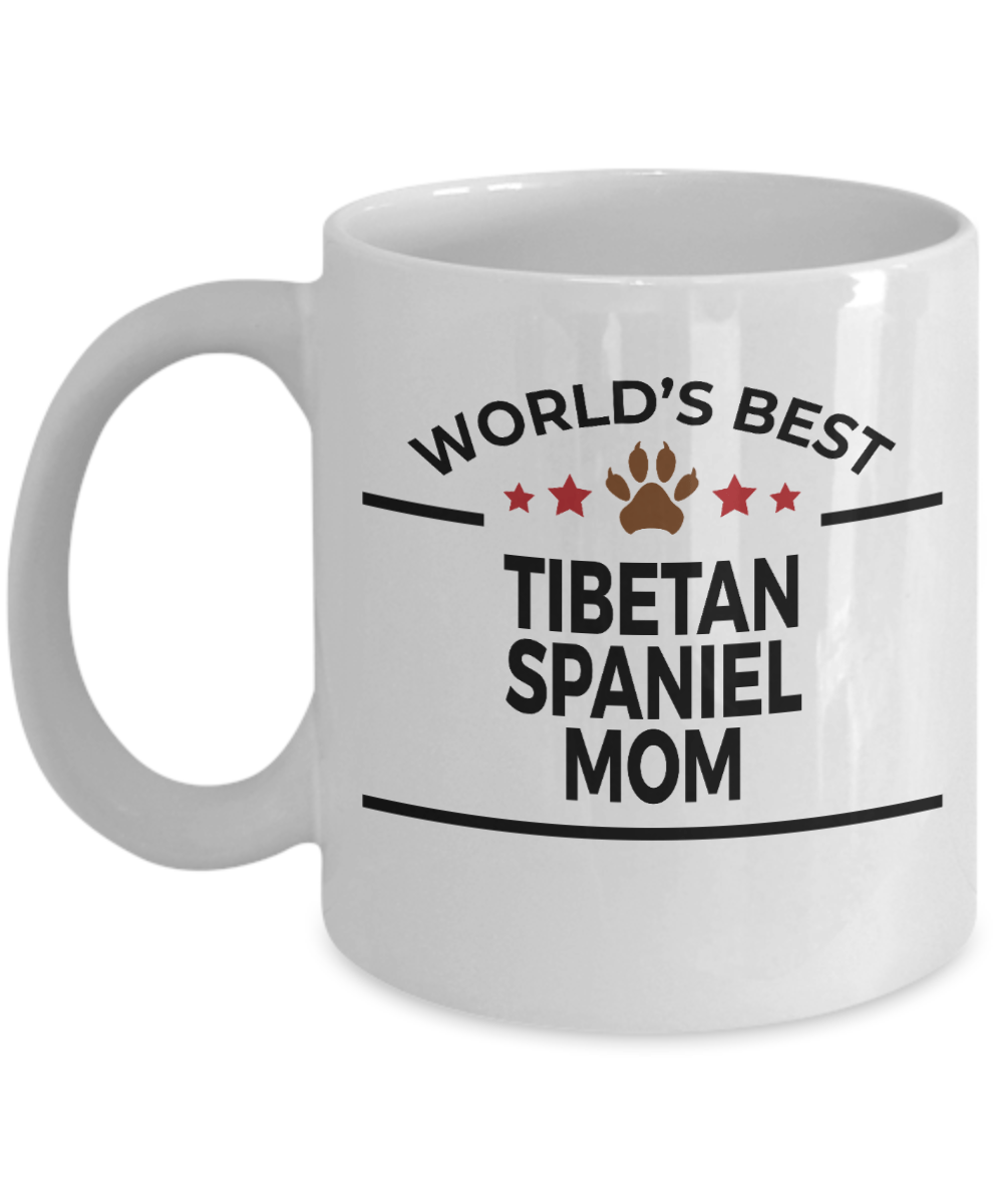 Tibetan Spaniel Dog Lover Gift World's Best Mom Birthday Mother's Day White Ceramic Coffee Mug