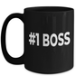 Number One Boss Black Coffee Mug