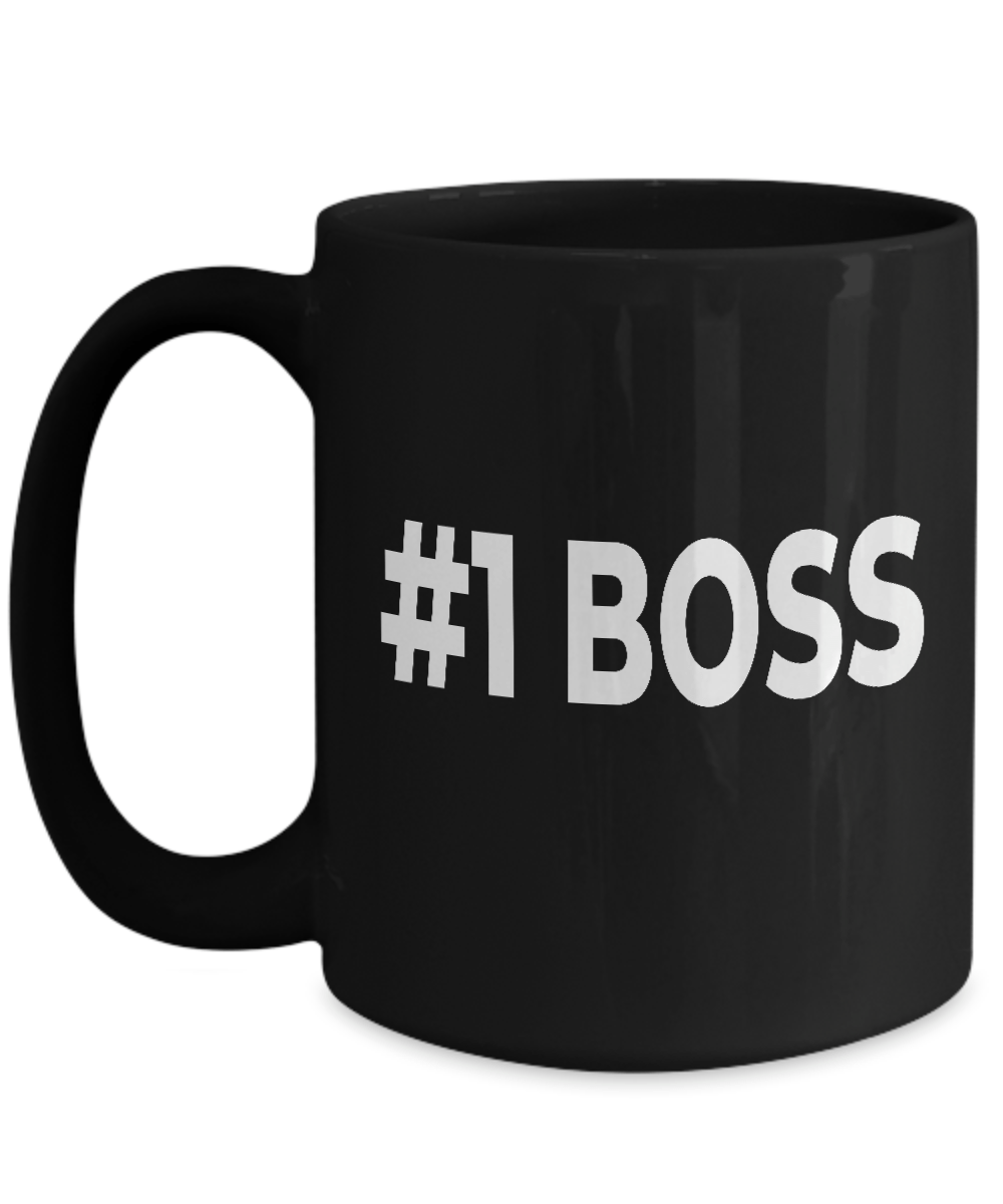 Number One Boss Black Coffee Mug