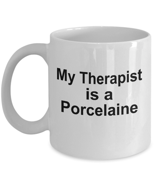 Porcelaine Funny Dog Owner Lover Gift Therapist White Ceramic Coffee Mug