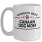 Canaan Dog Lover Gift World's Best Mom Birthday Mother's Day White Ceramic Coffee Mug