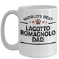 Lagotto Romagnolo Dog Lover Gift World's Best Dad Birthday Father's Day White Ceramic Coffee Mug