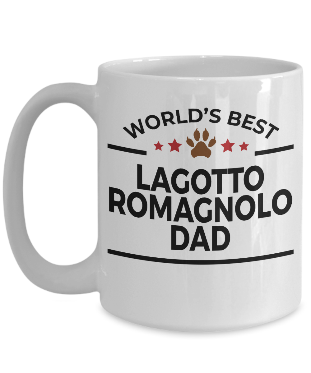 Lagotto Romagnolo Dog Lover Gift World's Best Dad Birthday Father's Day White Ceramic Coffee Mug