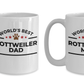 Rottweiler Dad and Mom Ceramic Mugs - Set of 2 - His and Hers