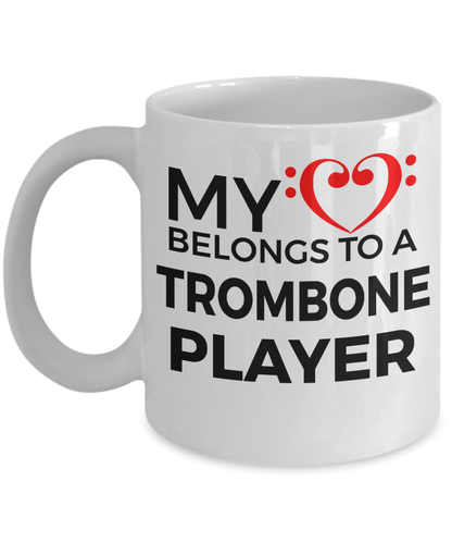 Trombone Player Romantic Mug - My Heart Belongs to a Trombone Player