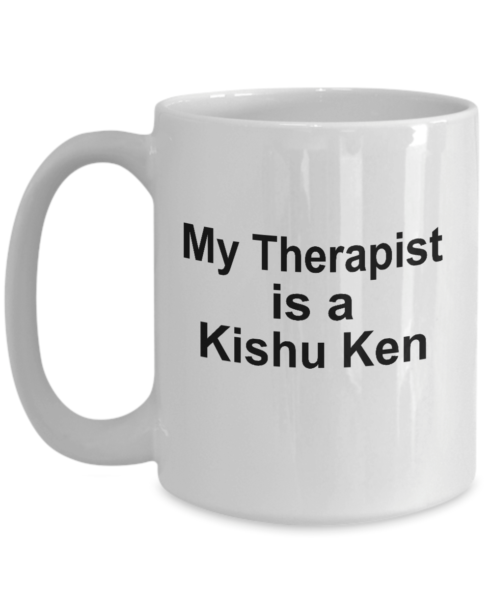 Kishu Ken Dog Owner Lover Funny Gift Therapist White Ceramic Coffee Mug