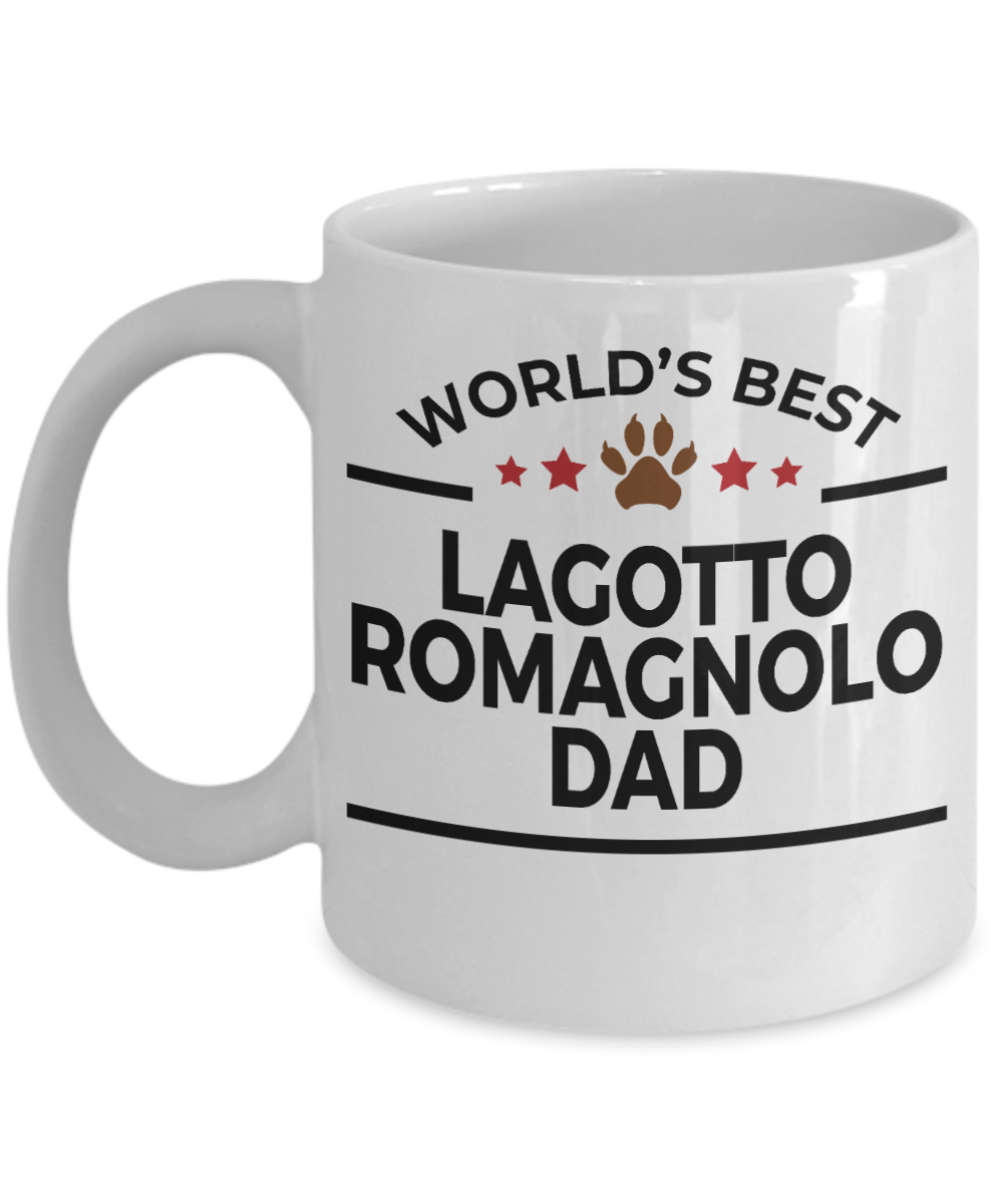 Lagotto Romagnolo Dog Lover Gift World's Best Dad Birthday Father's Day White Ceramic Coffee Mug