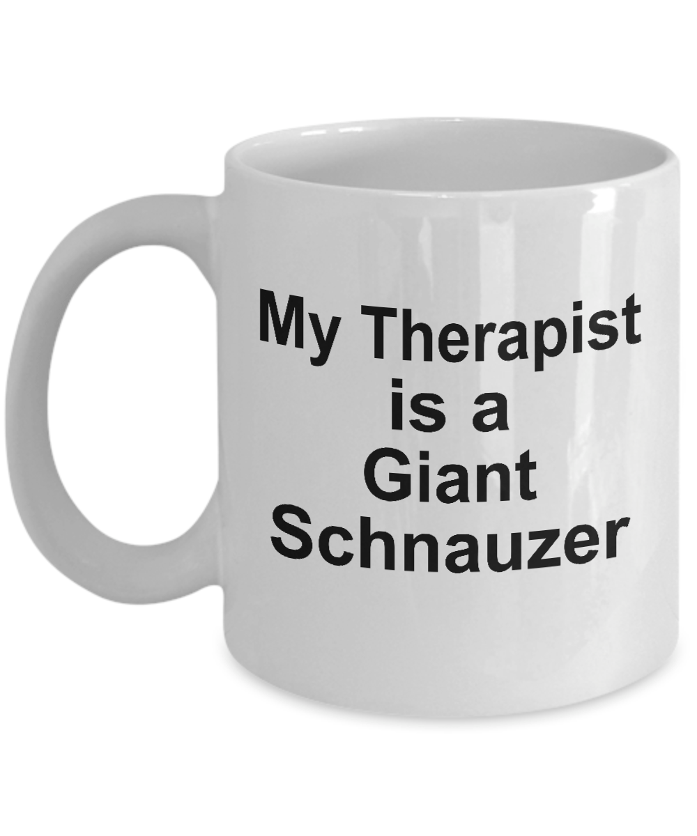 Giant Schnauzer Dog Owner Lover Funny Gift Therapist White Ceramic Coffee Mug
