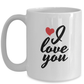 I Love You Ceramic Coffee Mug