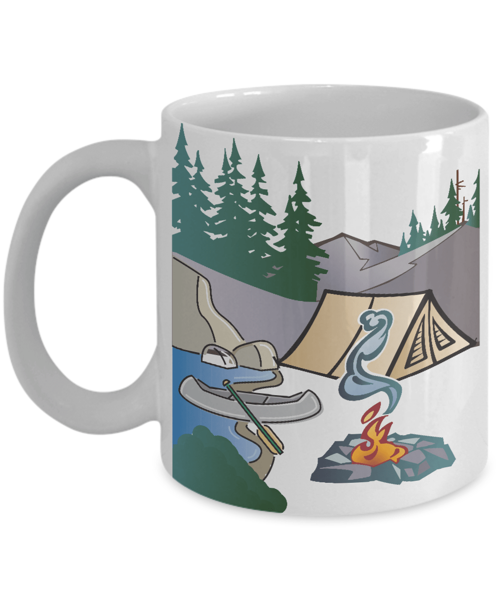 I Love Camping White Ceramic Mug