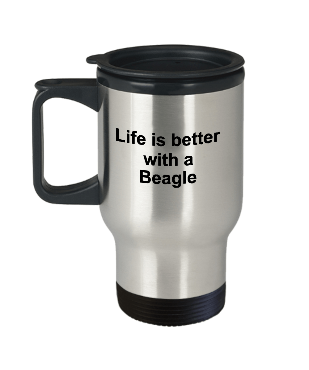 Beagle Dog Lover Gift Life is Better Stainless Steel Insulated Travel  Coffee Mug