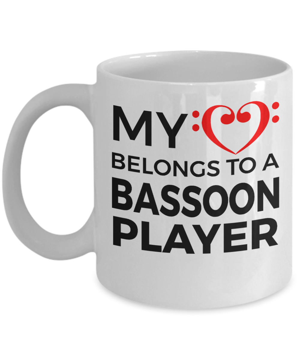 Bassoon Player Mug - My Heart Belongs To A Bassoon Player