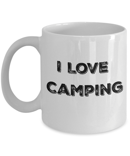 I Love Camping White Ceramic Coffee Mug