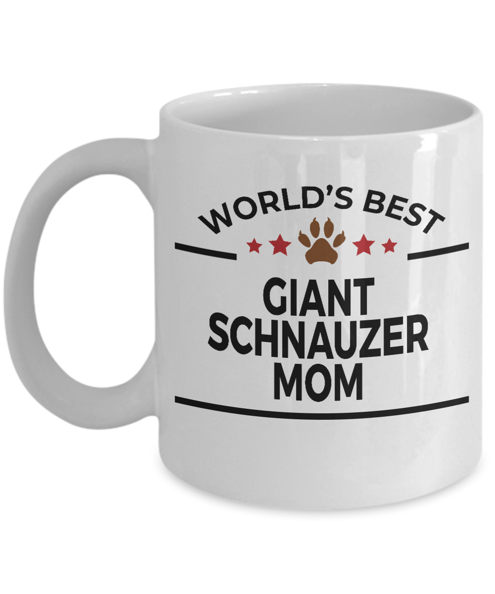 Giant Schnauzer Dog Lover Gift World's Best Mom Birthday Mother's Day White Ceramic Coffee Mug