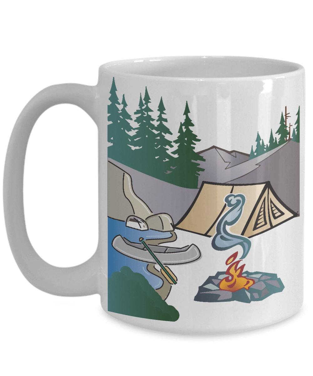 I Love Camping White Ceramic Mug