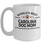 Carolina Dog Lover Gift World's Best Mom Birthday Mother's Day White Ceramic Coffee Mug