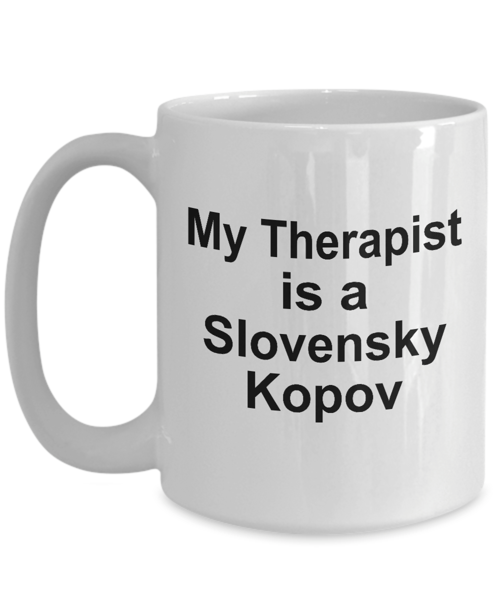 Slovensky Kopov Dog Owner Lover Funny Gift Therapist White Ceramic Coffee Mug