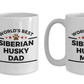 World's Best Siberian Husky Dad and Mom Couple Ceramic Mug - Set of 2 His and Hers