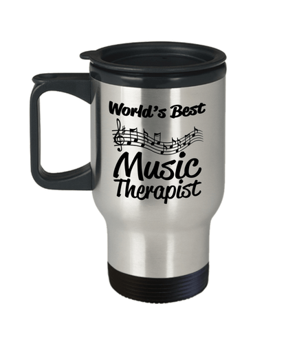 Music Therapist World's Best Stainless Steel Travel Mug