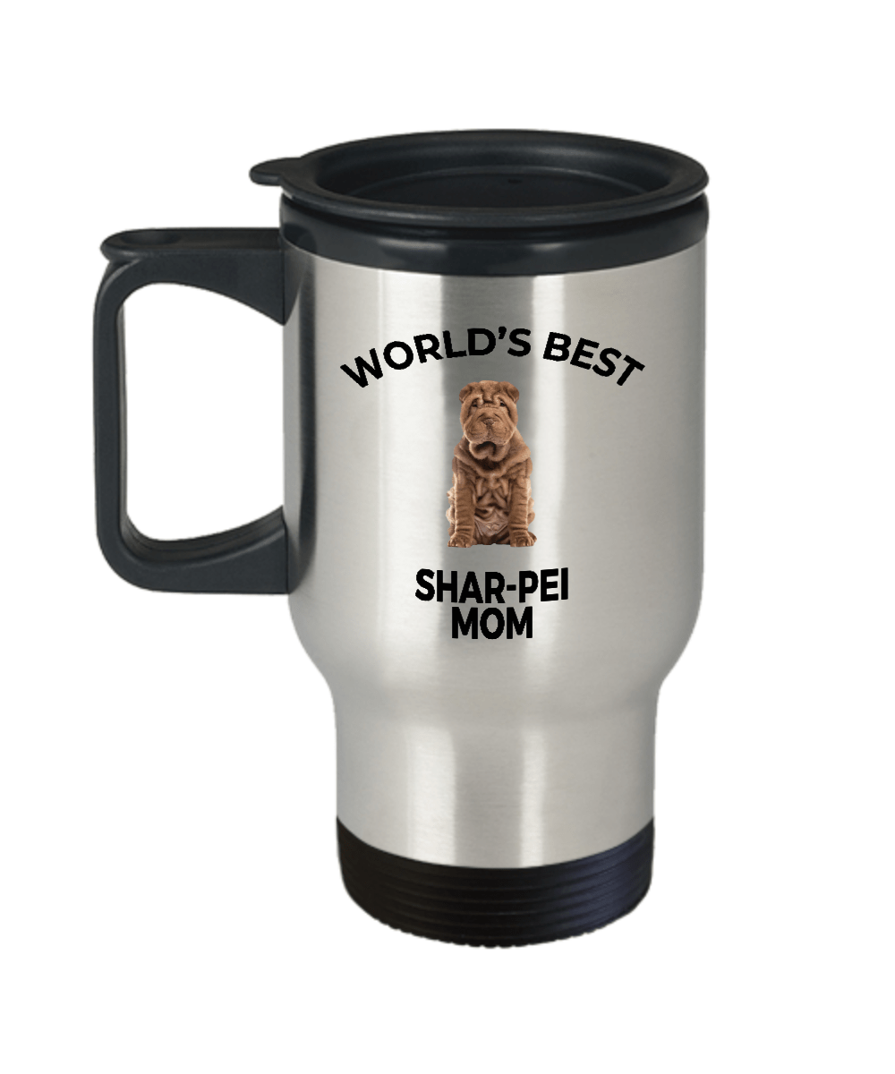 Chinese Shar-Pei Puppy Dog Mom Travel Coffee Mug
